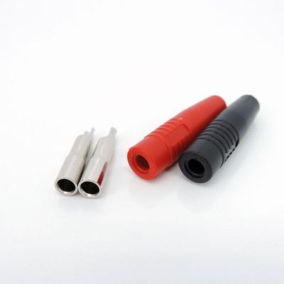 Brass Copper 4mm Insulated Banana Female Socket Jack Plug Copper Wire Solder Cable Connector Red Black
