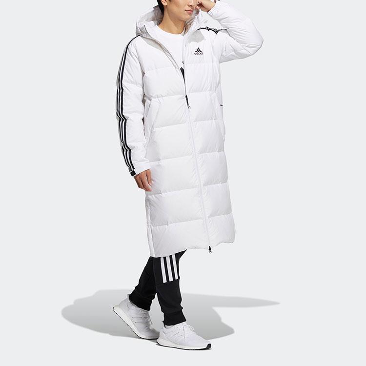 Adidas 3ST Long Hooded Down Jacket Unisex Outerwear White H20762