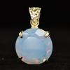 48.20 Ct Round Cut CERTIFIED Opal 925 Sterling Sliver Natural Gemstone Pendant MY-PD-149-NS