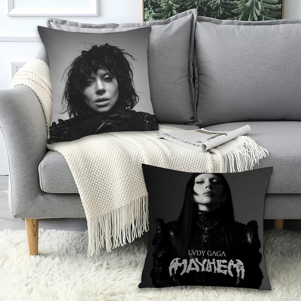 American Singer L-Lady G-Gaga Pillow Case Office Cushions Suitable For Sofa Car Bedroom Decorative Cushion Cover