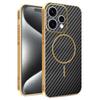 For OPPO Reno 15 15 Pro 15 ProMini  Electroplated Carbon Fiber Magnetic Fingerprint-resistant Shockproof Phone Case