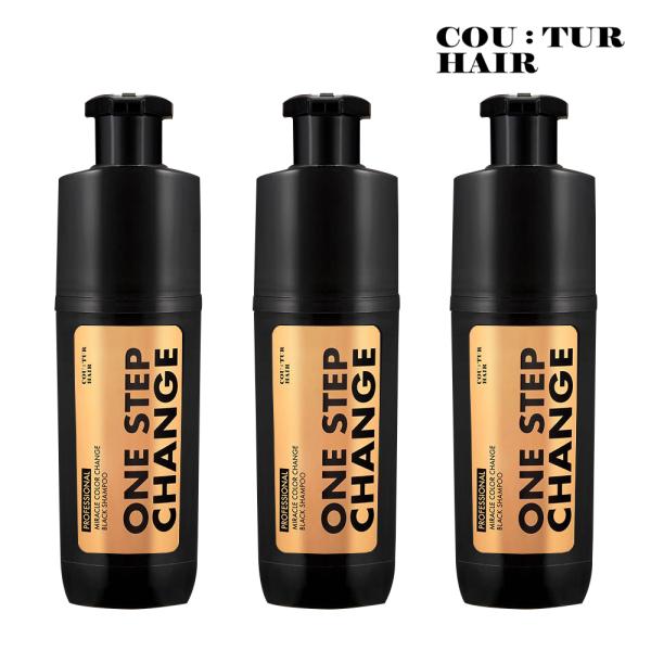 

COU:TUR HAIR Professional Miracle Color Change Black Shampoo 180ml Season 3 x3 Shampoo 180ml Season 3 Stylish Brown 3 Free