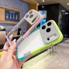 For iPhone17 Air 16 15 14 13 12 11 Pro Max Plus Phone Case Colorful PC Bumper Frame Lens Protection Cover for iPhone 17 Pro Max