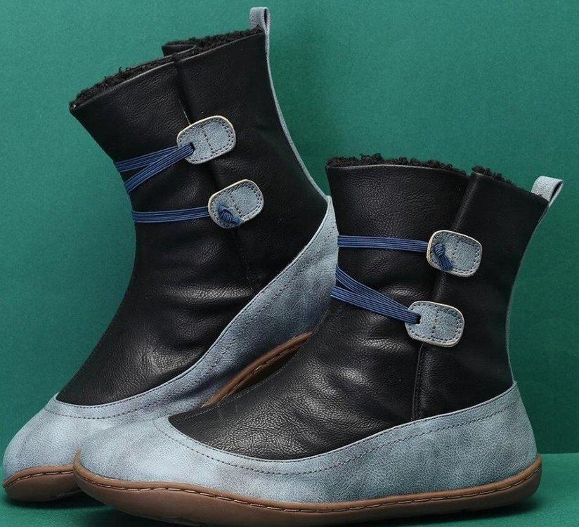 

Модные европейские и американские модные ботинки с цветовым сочетанием 2024 года, осень-зима, новые теплые износостойкие женские зимние ботинки с плоским дном 41 чёрный