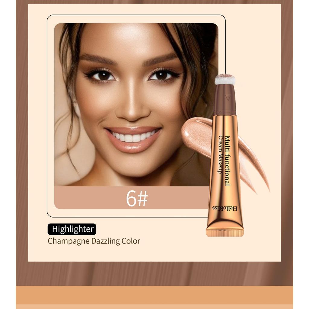 Blush High-gloss Grooming Multi-functional Makeup Pen, Pearlescent Fine Glitter Brightening Facial Grooming Cream