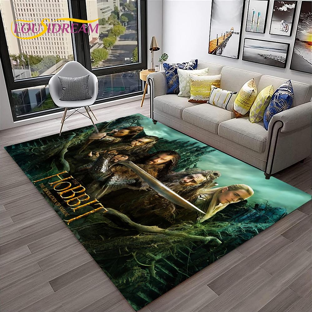 Movie L-Lord of The Rings H-Hobbit Area Rug,Carpet for Home Living Room Bedroom Sofa Doormat Decor,kids Play Non-slip Floor Mat