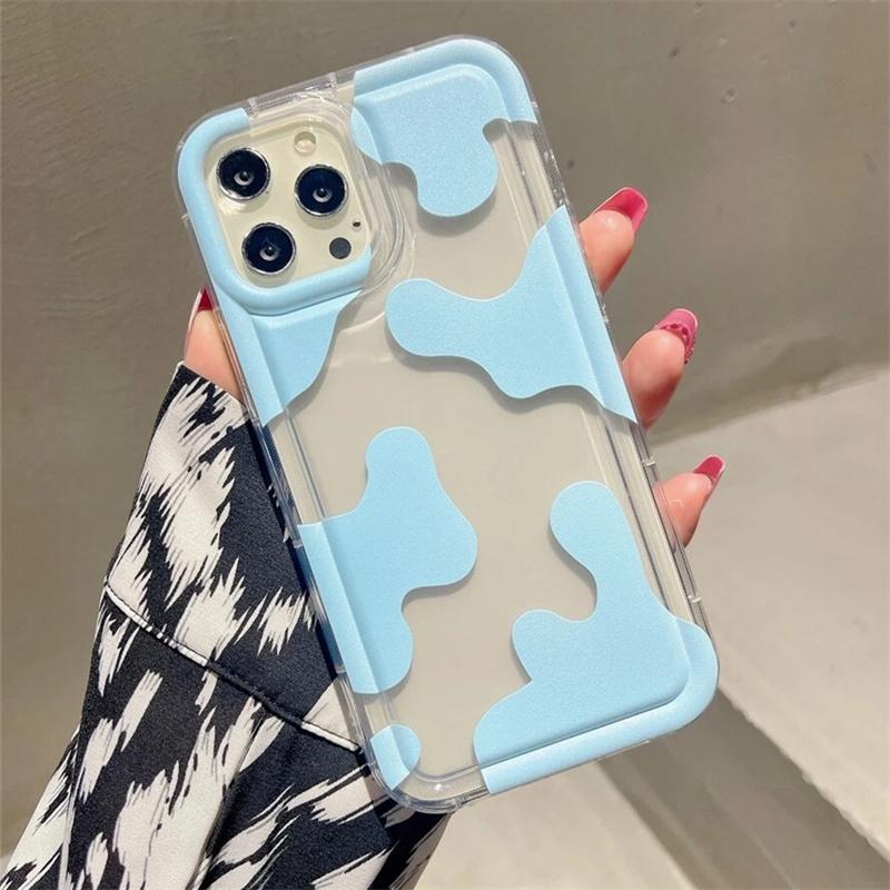 Colorful Cow Print Clear Phone Case For  Mi 14 13 13T 12 11 Lite 5G Mi 12T Pro Case For Poco X3 X6 F5 Pro Anti-Drop Cover