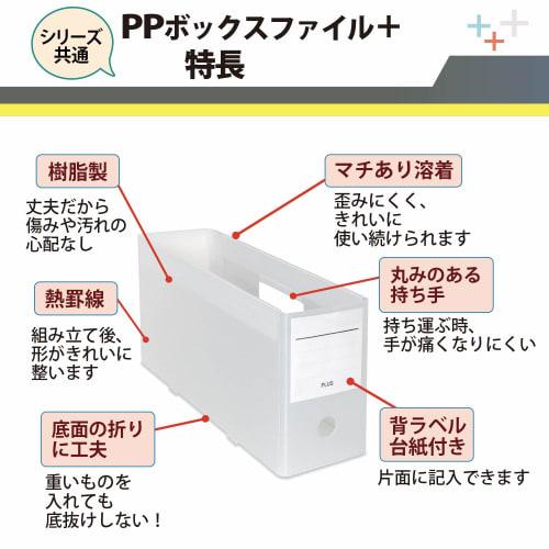 Plus Box File PP Box File + Half Size Clear White Set of 5 76003ÁE