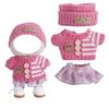 [FTADI] Abbigliamento per Bambole di Peluche - Set Maglione a Maglia alla Moda Carino per Bambole da 15-17 cm, Giocattolo per Vestire Bambole da 15-17 cm, Set Macchina Fotografica e Borraccia per Bambole