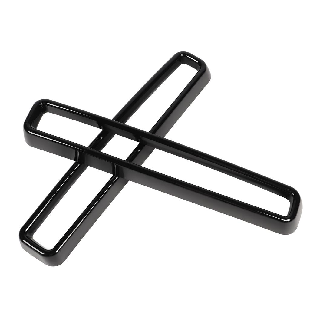 Front Grill Grille Inserts Guards Cover Trim Replacement for Dodge Challenger 2015 To 2020 Glossy Black