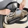 Tote Deli 3585 3586 Women's Bag, Elegant, Horizontal, Wide, LT.