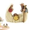 Unique Holy Family Figurine Cute Christmas Manger Ornaments Funny Jesus Christ Figurine  Home Decor