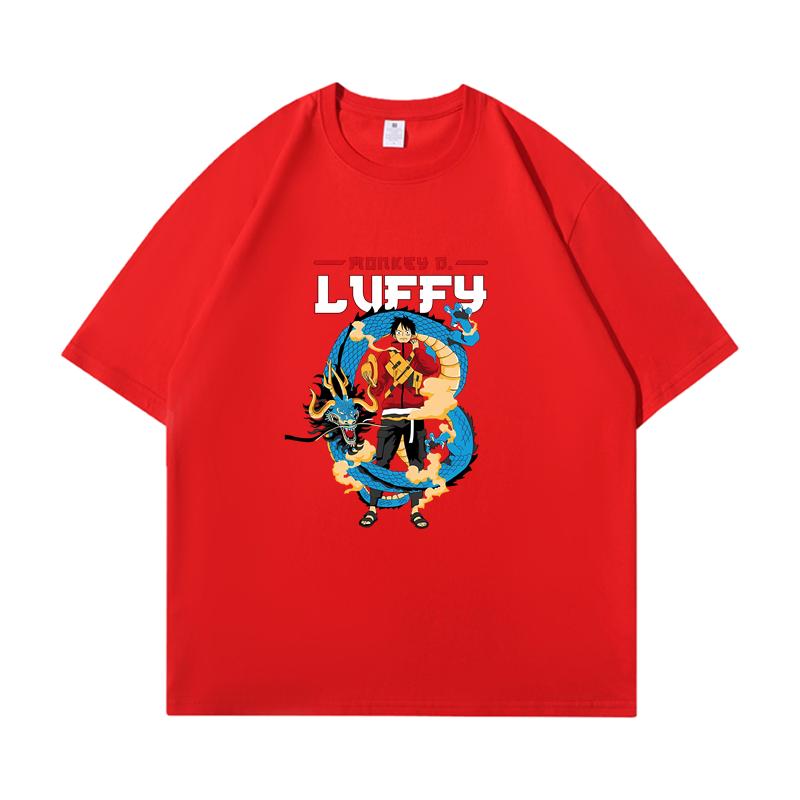 ONE PIECE Tshirt Mens Pure Cotton Casual  Round Neck Tshirt Short Sleeve Clothing Summer Sports Casual Short Sleeve Top