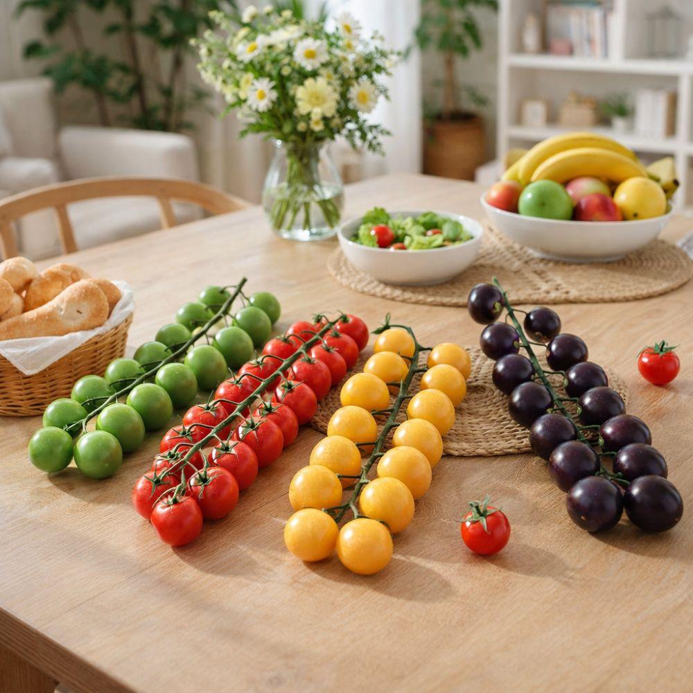Foam Artificial Tomatoes String Lifelike Hanging Fake Fruit Props Farmhouse Handicrafts Simulation Tomatoes Model Hotel Decor