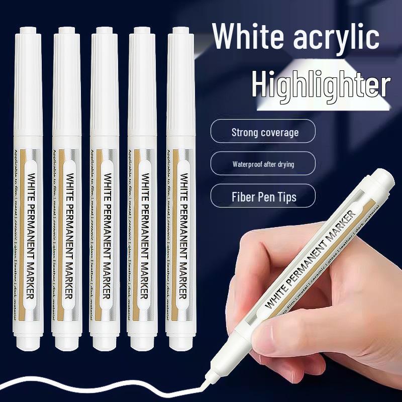 Extra Thick White Oil-Based Quick-Dry Waterproof Marker for Art Highlights & Outlining
