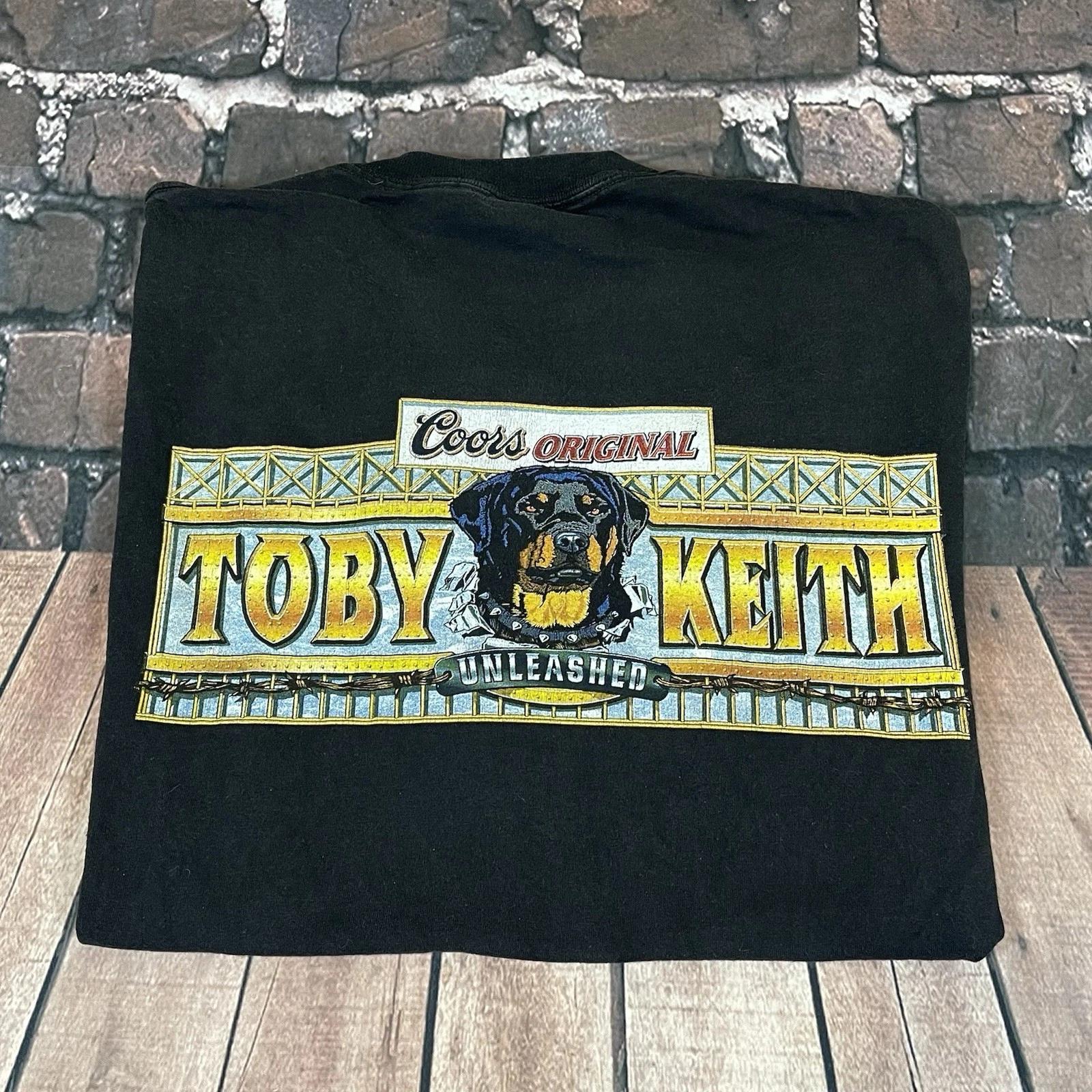 Vintage 2002 Toby Keith Unleashed Coors Beer Album Concert T-Shirt Mens Large 4XL