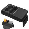 Car Armrest Cushion With 2 Cup Holder Storage Pockets Auto Center Console Arm Rest Heightening Pad Covers Armrest Protector