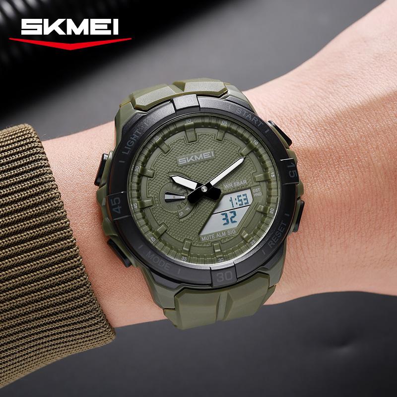SKMEI 2583 Sports Watch Reloj New Large Dial Men's Digital Countdown Stopwatch LED Light Electronic Watch 5 Alarm Clock Watch