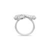 Swarovski Hyperbola Spiral Design Cubic Zirconia Rhodium Plated Ring Women's Silver 5679698