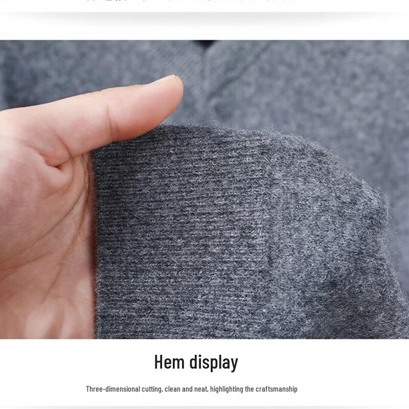 Hengyuanxiang Men's 100% Cashmere V-Neck Sleeveless Sweater Vest