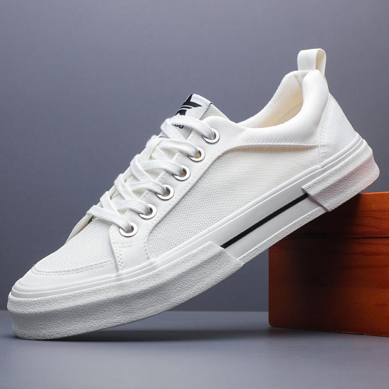 Fashion Men's Classic Canvas Spring Summer Shoes Korean Fashion Lace up Low top Board Lazy Breathable Versatile Casual Shoes SS25625