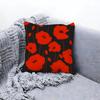 Beautiful Poppy Flower Pattern Cushion Cover Premium Comfort Reversible Pillow Cove  in One Design for Any Room  Car Interior