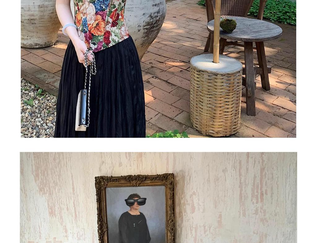 French Jacquard Fishbone Corset Tank Top - Women's Floral Waist Cincher 25801