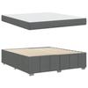 Upholstered Bed Frame with Mattress Dark Grey 180 x 200 cm Fabric