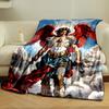 Archangel Michael Winged Warrior Clouds Blanket Bedroom Blanket for Livingroom Couch Lunch Break Soft Throw for Friend's Festival Gift