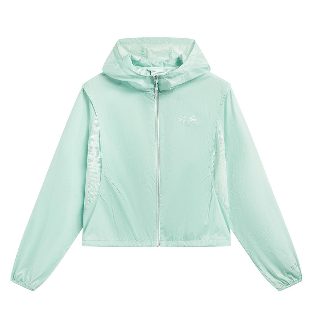 Li Ning Sports Lifestyle Series UV Resistant Hooded Logo Sun Protection Jacket Women jackets AFDW512-4
