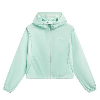Li Ning Sports Lifestyle Series UV Resistant Hooded Logo Sun Protection Jacket Women Jackets AFDW512-4