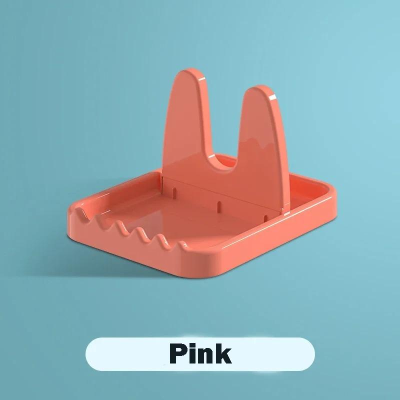 

Подставка для ложки и держатель крышки для кастрюли Складная подставка-полка для крышек кастрюль и сковородок Держатель кухонных принадлежностей Органайзер для хранения Кухонный гаджет Pink 1pc