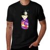 Cute Japanese Kokeshi Doll Illustration Tshirt Antipilling Casual Tshirt