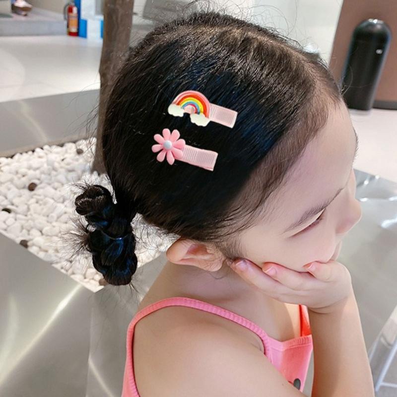 Hair Clips for Baby Girls 10PCS Non-Slip Candy Color Hairpins Cute Princess Hair Barrettes Set Toddler Sweet Headdress