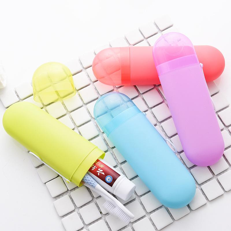 1/2PCS Porte-brosse à dents dentifrice de voyage portable Tasse de rangement Accessoires de salle de bain