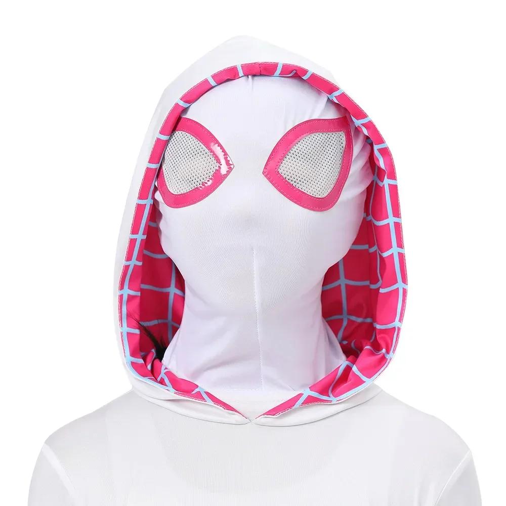 Adult Kids Gwen Stacy Spider Costume Gwenstacy Cosplay Superhero Bodysuit Jumpsuit Women Girls Halloween Christmas Clothes Gift