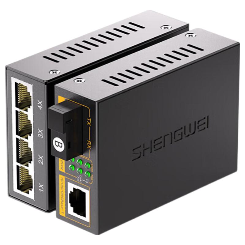 Shengwei Gigabit Single Fiber Optic Media Converter 3KM Pair