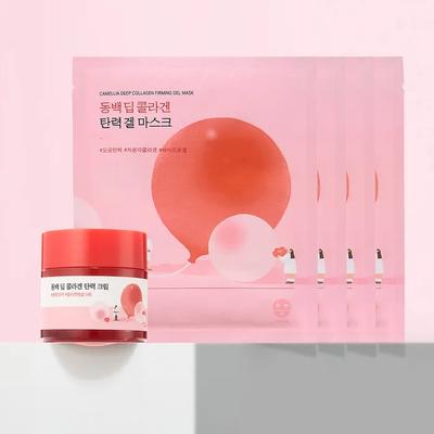 [SET] Dongbaek Deep Collagen Elasticity Cream 50ml + 4 Gel Masks