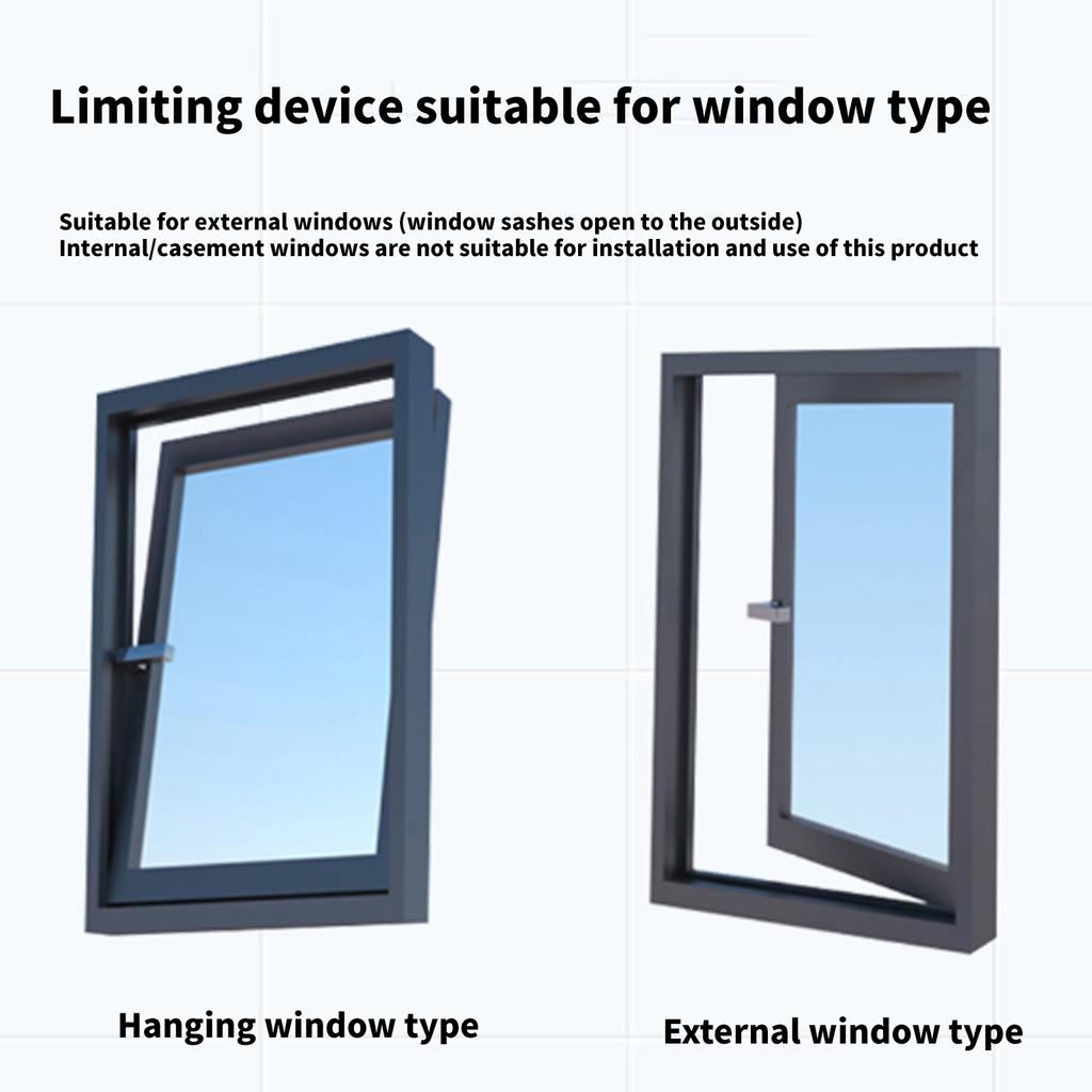 Window Limiter Safety Lock Fixed Window Limiter Latches Position Stopper Home Security Door Windows Sash Lock Enduring