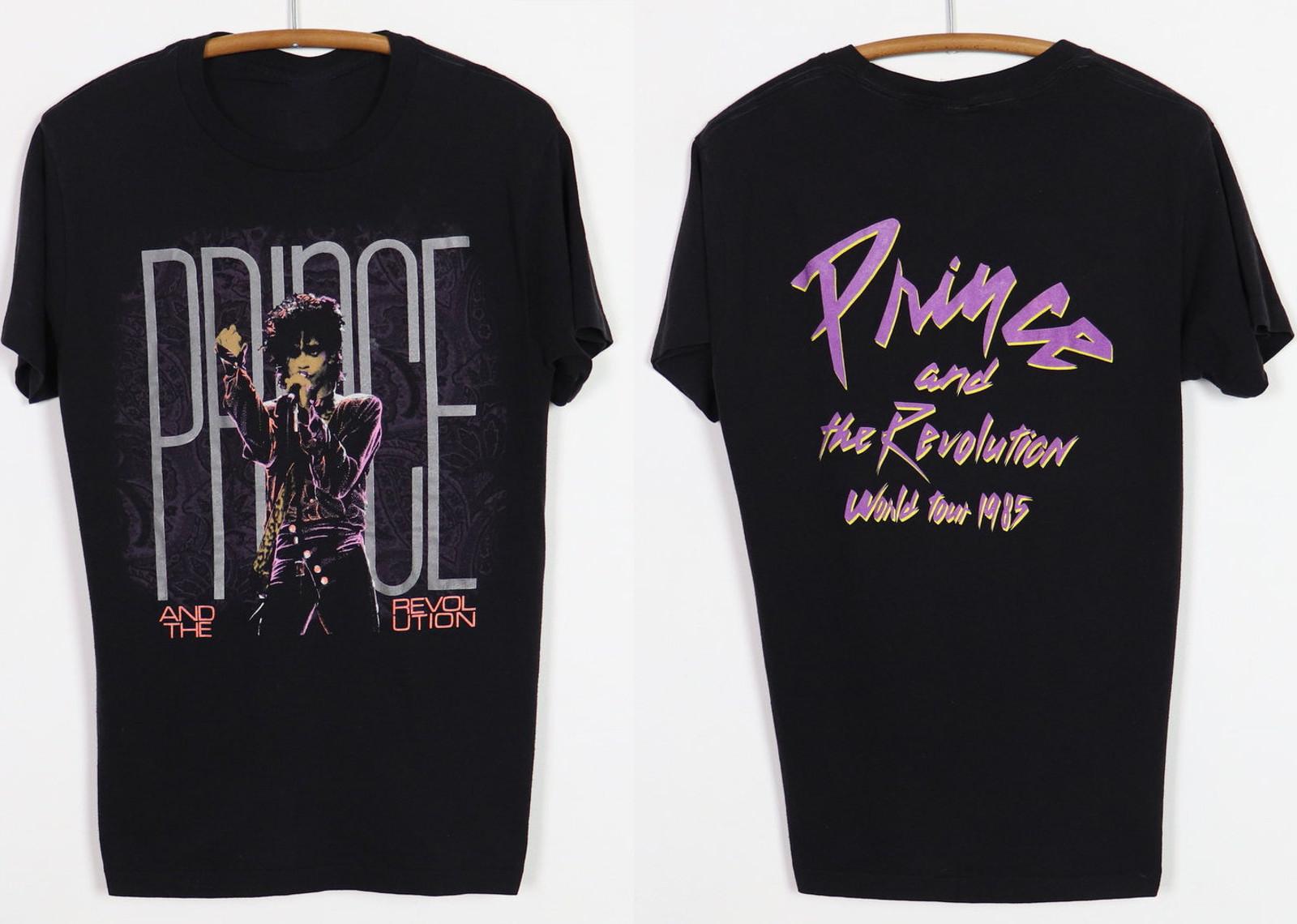 vintage 1985 Prince And The Revolution Purple Rain World Tour Shirt XXL