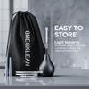 GNEGKLEAN Black Silicone Enema Bulb Kit 7.6oz Clean Anal Douche for Men Women with 19.7in Hose+4 Replaceable Nozzle (Black)