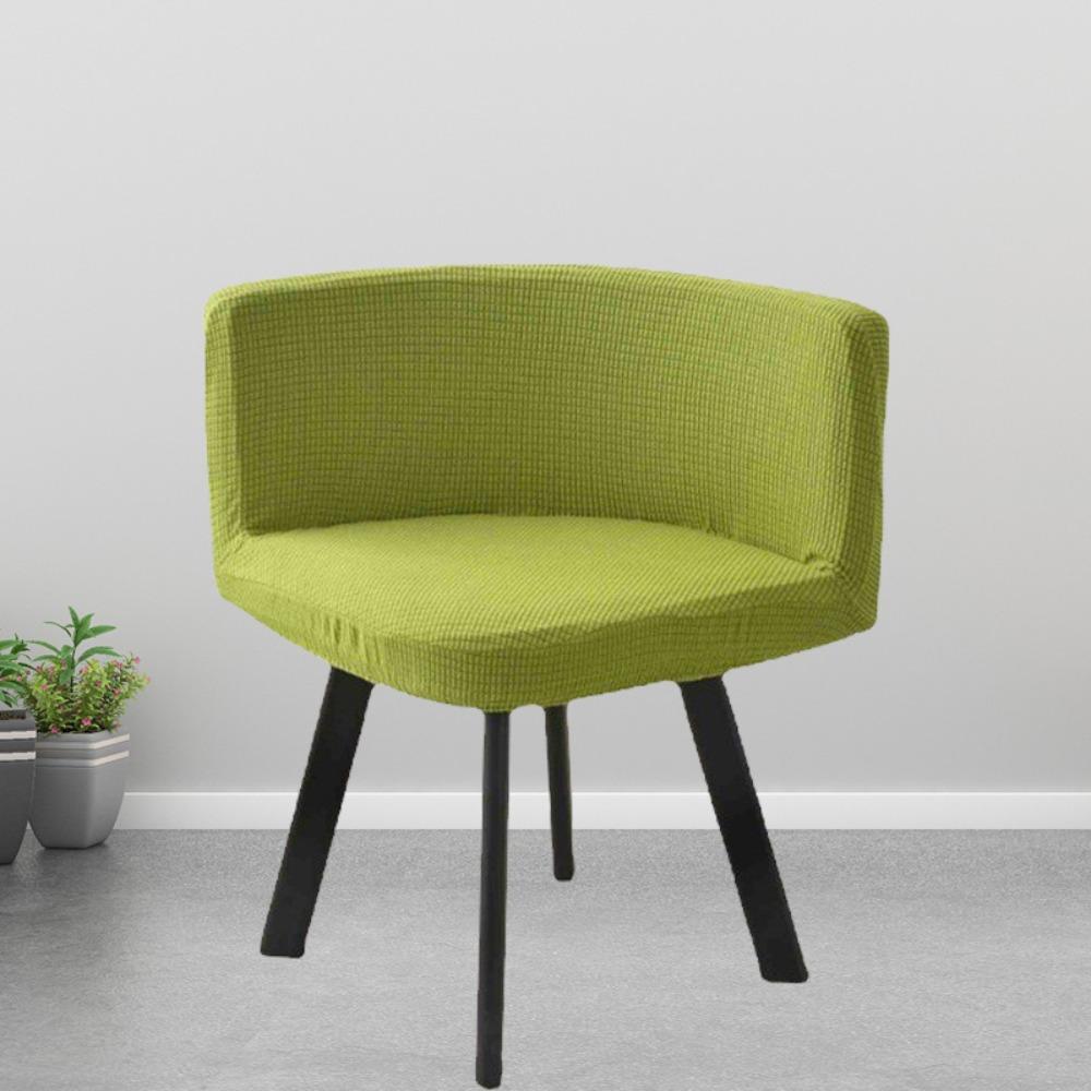 

Solid Color Triangle Chair Cover Elastic Polar Fleece Dining Chair Cover Washable Curved Back Seat Slipcover светло-зеленый