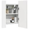 LED Bathroom Mirror Cabinet White 40 X 12 X 45 Cm Acrylic
