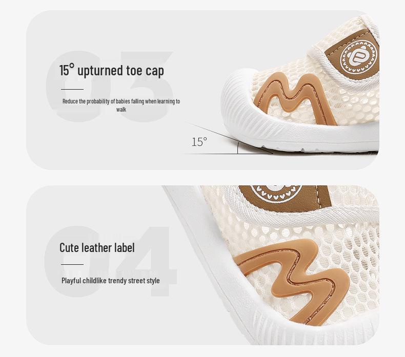 Breathable Summer Mesh Sandals for Toddler Boys, Soft Sole, Ages 1-3