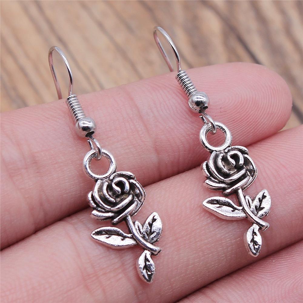 54 Styles Vintage Fashion Women Jewelry Flower Dangle Earring Drop Jewelry Accessories For Women Sunflower Rose Daisy Earrings