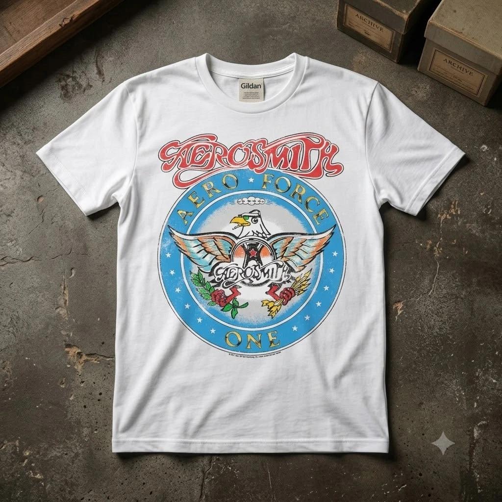 Impact Aerosmith Aero Force Men's White Short Sleeve Tee