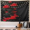 Playing Card Suits Design On Black Background Pattern Wall Hanging Tapestry Decorative Tapestry Home Decor for Bedroom and Living Room