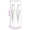 Umbrella Stand Black 15.5 x 15.5 x 49 cm Metal