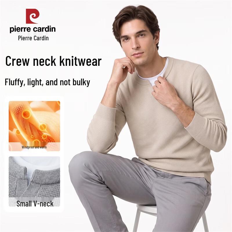Pierre Cardin Men's Waffle Knit Henley Sweater