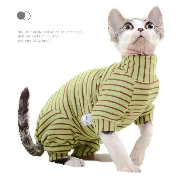Sphynx Cat Clothes Cotton Kitten Cat Jumpsuit Winter Warm Cats Overalls Hoodies Costumes For Sphinx Devon Cat ropa para gato